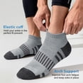 thumbnail image 6 of Loritta 12 Pairs Mens Socks Gray Running Ankle Socks Low Cut Cushioned Breathable Athletic Socks Mens Socks Size 10-13, 6 of 6
