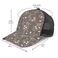 thumbnail image 3 of Picia Retro Bunny Pattern Trucker Hat,Baseball Cap,Sun Protection Cap,Stylish Headwear,Leisure Cap,Outdoor Sports Cap, 3 of 7