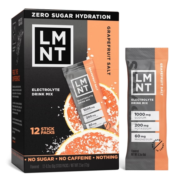LMNT Zero Sugar Electrolyte Drink Mix - Citrus - 12 Count