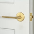 thumbnail image 4 of Viaggio Clobrz_Prv_234_Rh Circolo Right Handed Solid Brass Privacy Door Lever Set - Chrome, 4 of 7