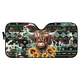 thumbnail image 2 of Yuyamidu Highland Cow Car Windshield Shade Aztec Car Sunshades for Windshield Sunflower Auto Sun Visor Protector Foldable Car Sun Shade Windshield for SUV Truck Van Sedan Accessories, 2 of 5