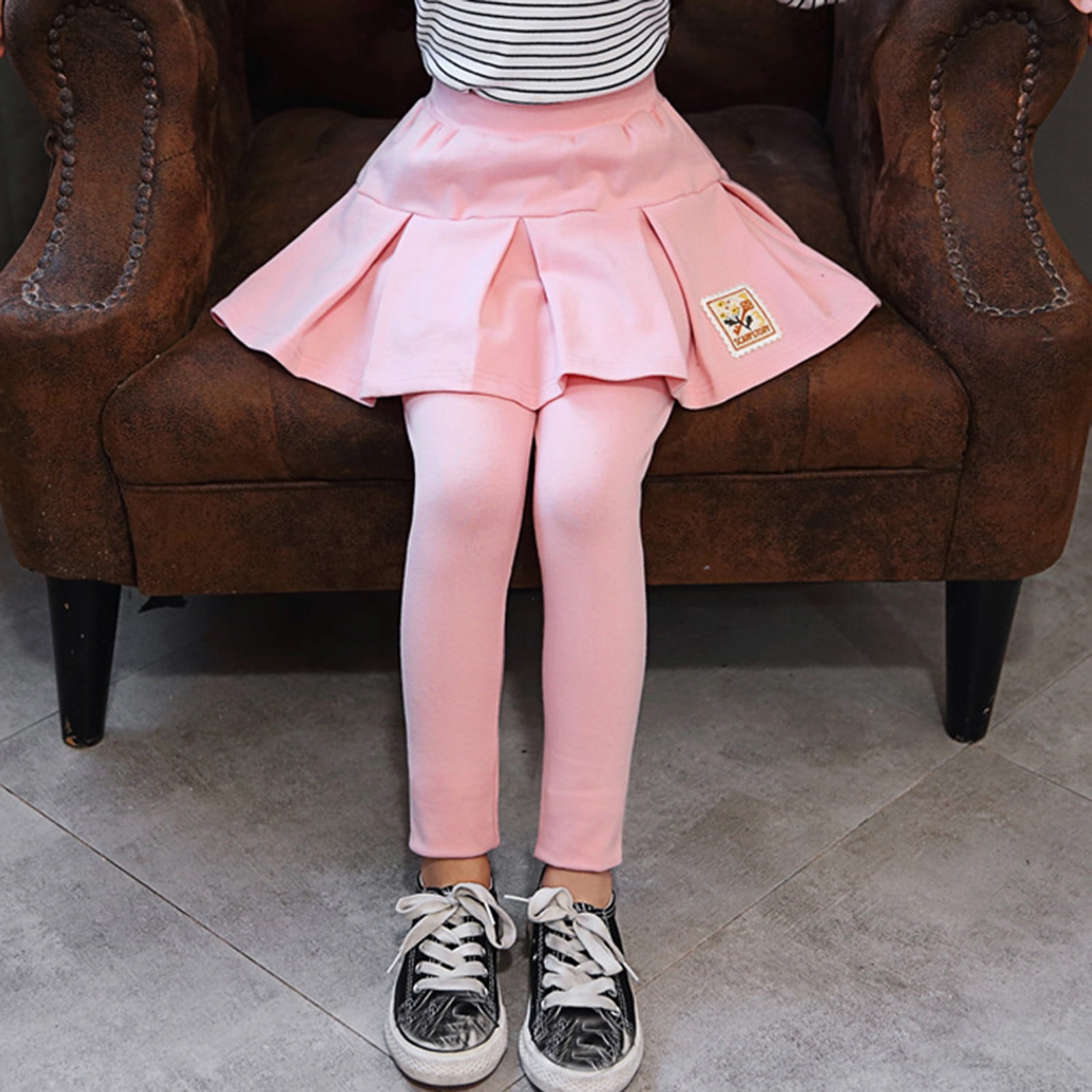 Jupe Pantalon Fille - Legging Sans Pieds Avec Jupe Jean, Tissu Coton Doux | Vêtement Enfant 3-14 Ans, Pour École, Quotidien