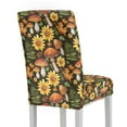 thumbnail image 2 of Xoenoiee Mushroom Sunflower Maple Leaves Print Dining Chair Covers Stretch Slipcovers Removable Fabric for Parsons Chairs, Washable Seat Protectors for Kitchen, Banquet, Home Decor, 1 Pack, 2 of 7