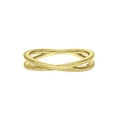 thumbnail image 2 of Keepsake Criss-Cross Stackable Anniversary Ring in 18k Yellow Gold over Sterling Silver, 2 of 4