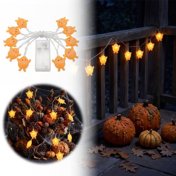 Halloween String Lights 1.5M 10 LEDs Battery Operated Holiday Parties A 1pc