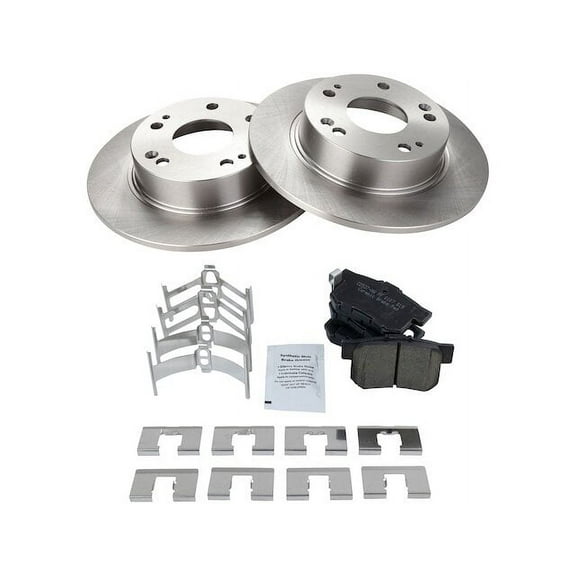 Rear Brake Pad and Rotor Kit - Compatible with 2003 - 2007 Honda Accord 2004 2005 2006