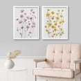 thumbnail image 5 of PixonSign Framed Wall Art Yellow & Pink Wildflowers Posters, Set of 2 Nature Wilderness Floral Botanical Boho Illustrations Wall Decor, Adhesive Canvas Prints for Home Decor - 11"x14" White, 5 of 5