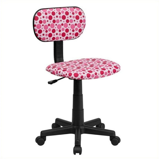 Scranton Chaise de Bureau Imprimée & Co Dot en Rose et Blanc