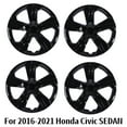 thumbnail image 2 of I1MOTOR 16 Inch Hubcaps Wheel Covers Compatible With 2016-2025 Hond-a Civic Sedan (2016 2017 2018 2019 2020 2021 2022 2023 2024 2025), R16 Hub Caps Set Of 4 Snap-On Steel Wheels, ABS Material, Chrome, Hubcaps - Canada 2 of 11