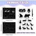 thumbnail image 2 of 4 pcs 2 Styles Forest Wolf Cutouts Decals Silhouette Paper Cutouts Scrapbook Supplies for Lantern Jars Scrapbooks Paper Cut Light Box Phones Lighting Decoration 5.9X 6.69inch diy, 2 of 8
