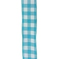 thumbnail image 3 of Plaid Check Wired Edge Ribbon - 10 Yards (Turquoise, White 1.5"), 3 of 3
