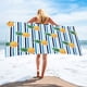 thumbnail image 1 of Toalla de playa, toallas de baño, toalla de playa rectangular, toalla de fibra fina, tapete de playa, toalla de baño, chal, absorbente de agua, portátil y secante para todas las estaciones, tamaño uni, 1 of 6