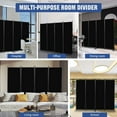 thumbnail image 6 of Room Divider 6FT Portable Room Dividers and Folding Privacy Screens, 136'' W Fabric Divider for Room Separation, 4 Panel Partition Room Dividers Freestanding Wall Divider Screen for Dorm Studio Office, 6 of 6