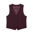 thumbnail image 4 of HH TRAF 2024 Conjunto de mujer vino tinto escote en V sin mangas blusa de un solo pecho + pantalones largos de cintura alta con cremallera trajes de otoño mujer moda, 4 of 5