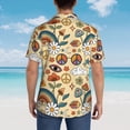 thumbnail image 3 of Lsque 70s Hippie Style pattern Hawaiian Shirt for Men, Unisex Summer Beach Casual Short Sleeve Button Down Shirts-Small, 3 of 9