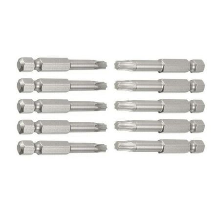 

10pcs T30 50mm Long Screwdriver Bit MagneticTorx Screwdriver Insert Bits Tool