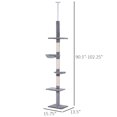 thumbnail image 3 of YYAO Cat Tree Cat Tower Cat Apartment, Cat Litter Multi-Storey Cat Activity Center, Grey, 3 of 8