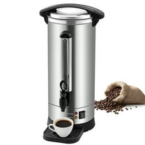 KFFKFF Commercial Coffee Urn 110 Cup Stainless Steel Coffee Dispenser Fast Brew