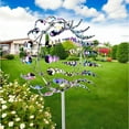 thumbnail image 6 of Unique and Magical Metal Windmill,3D Wind Powered Kinetic Sculpture, Lawn Solar Metal Wind Spinners Outdoor Clearance, Wind Catchers Metal Outdoor Patio Decoration Wind Sculpture, 6 of 6