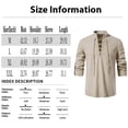 thumbnail image 2 of Men's Renaissance Shirt Pirate Medieval Viking V-Neck top Cotton Linen Long Sleeved Halloween Costume, 2 of 3