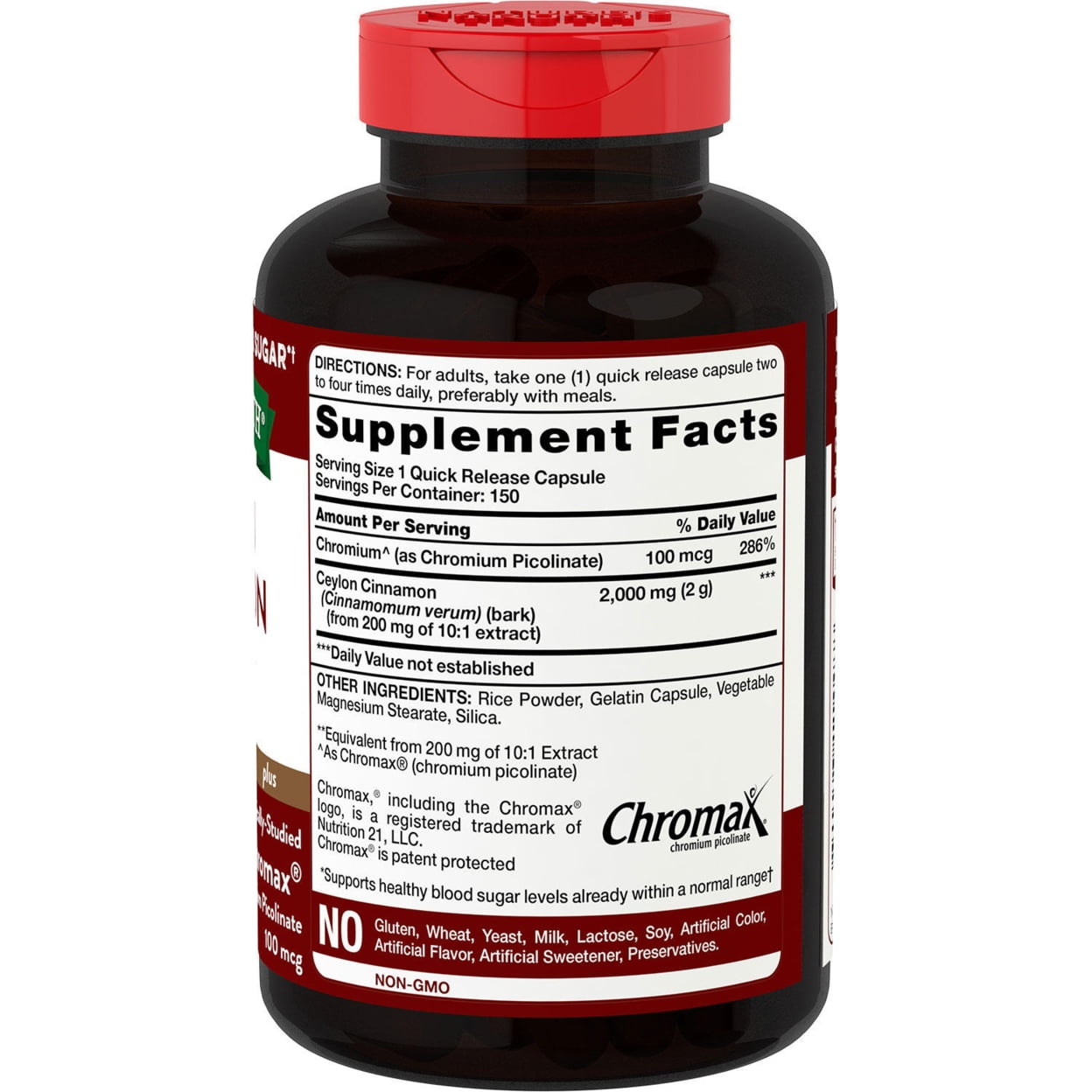 Nature's Truth Ceylon Cinnamon + Chromax, 2000mg Health Nature's Truth Ceylon Cinnamon + Chromax, 2000mg Health