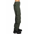 thumbnail image 2 of Love Tree Women's Juniors High Rise Skater Cargo Pants (Army Green, Medium), 2 of 4