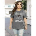 thumbnail image 5 of KimSoong Women Plus Size Halloween Shirt Funny Spider Web Graphic Tee Casual Fall Short Sleeve T-Shirt, 5 of 6