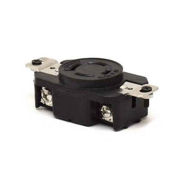 Marinco Boat Power Outlet | Black Plastic 12 - 24 VDC 4 Pin Plug