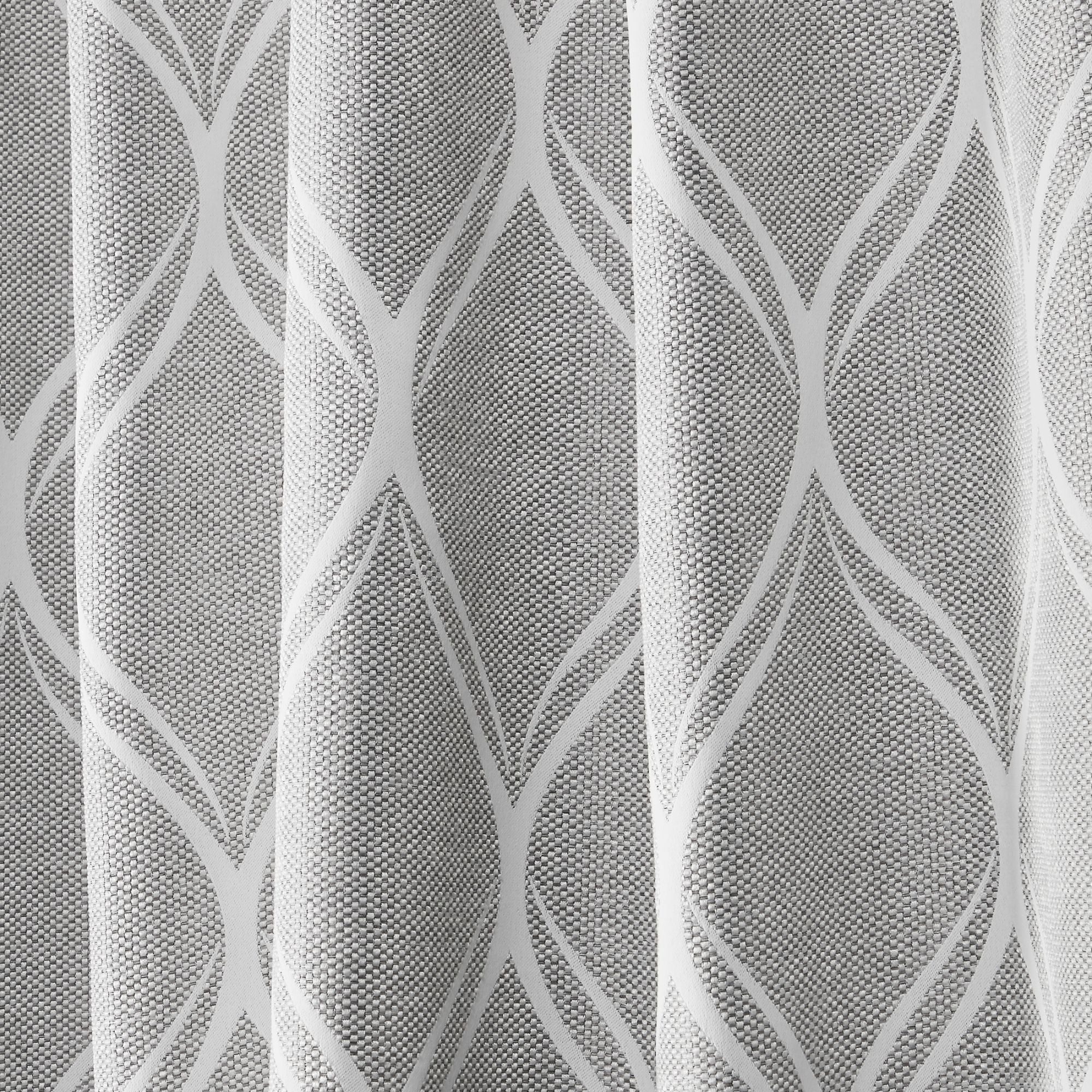 Nicole Miller Circuit Room Darkening Blackout Hidden Tab/Rod Pocket Top Curtain Panel Pair, 52"x96", Ash Grey