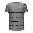 thumbnail image 5 of Leesechin Mens Fitted T Shirts Men Casual Round Neck Stripe Printing Pullover Fitness Sports Shorts Sleeves T Shirt Blouse, 5 of 5