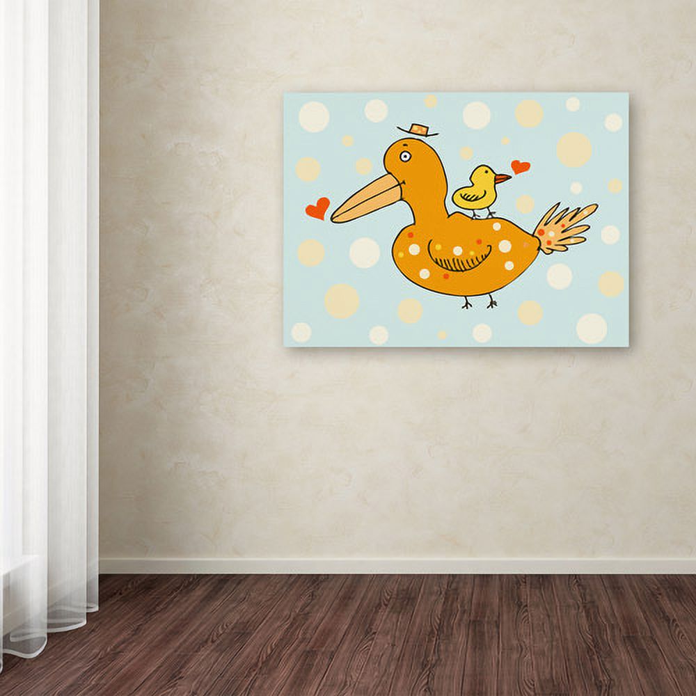 Trademark Fine Art "Bird and Baby" Canvas Art by Carla Martell