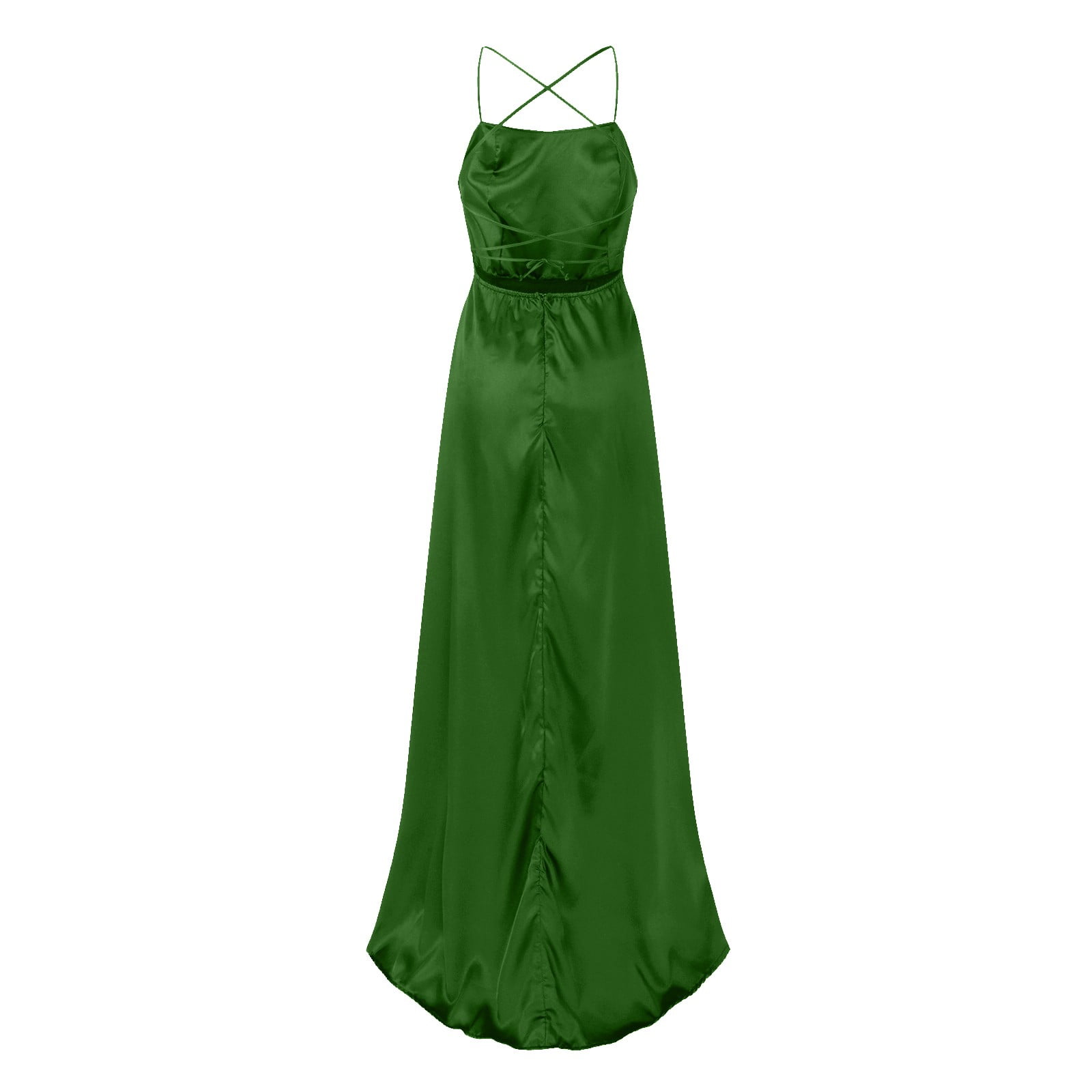 slim fit dress slacks Dark Green Long A-Line Prom Dress Hunter Green / 12 main image 1