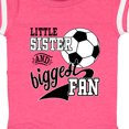 thumbnail image 4 of Inktastic Little Sister and Biggest Fan Soccer Player Girls Baby Bodysuit, 4 of 5