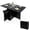 Black, variant on Folding Dining Table with Drawer and Storage Shelves, 53" Space Saving Foldable Dining Table with 6 Wheels, Drop Leaf Table for Small Spaces