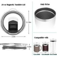 thumbnail image 3 of 4 Pack 20 oz Magnetic Tumbler Lid, Spill-Proof and Magnetic Design, 3 of 5
