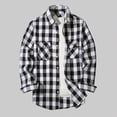 thumbnail image 2 of HCNTES Mens Button Up Shirts Long Sleeve Casual Button Down Vintage Soft Plaid Mens Flannel Shirt with Pocket(X01-White,3XL), 2 of 7