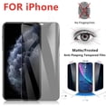 thumbnail image 2 of 1/2Pcs Matte Privacy Anti-Peep Tempered Glass For iPhone 15 14 12 11 13 Pro Max 14 15 Plus Glass Frosted Screen Protectors Film For iPhone 15 ProMax 2pcs, 2 of 5