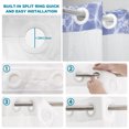 thumbnail image 4 of No Hook Shower Curtain, Purple Ocean Waves Shower Curtains for Bathroom with See Through Top Window, Summer Sea Purple Coastal Waterproof & Washable Bath Curtain Stall 48"x72", 4 of 8