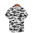 thumbnail image 2 of BiZtdJrK Camouflage Pattern Hawaiian Shirts for Men Summer Short Sleeve Beach Shirt Casual Button Down Lapel Blouse Vacation Tops White M, 2 of 6