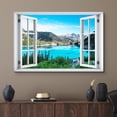 thumbnail image 2 of wall26 Canvas Print Wall Art Window View Aerial Mountain Range Neon Lake Forest Wilderness Nature Photography Realism Scenic Landscape Colorful Multicolor for Living Room, Bedroom, Office - 32"x, 2 of 5