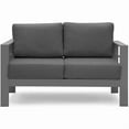thumbnail image 6 of Grey 5-Piece Aluminum Patio Conversation Set with Dark Grey Cushions, 6 of 7