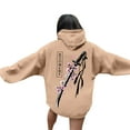 thumbnail image 1 of Sweat à Capuche à Manches Longues Imprimé Double Lettre Automne Hiver avec Poche avant pour Sorties Décontractées, 1 of 7