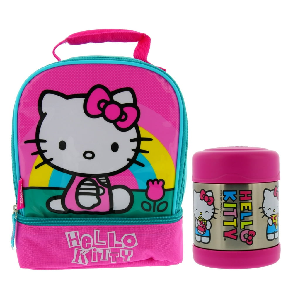 Thermos Hello Kitty Soft Dual Compartment Lunch Box Kit Insulated