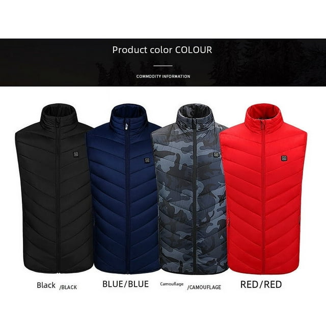 Chaleco calefactor de carga inteligente, traje calefactor, chaleco calefactor con zona de control de temperatura constante, chaleco calefactor de invierno para hombre