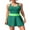 Green, variant on Sociala 2 Piece Scalloped Waistline Tennis Skirt Sets for Womens Golf Skirts