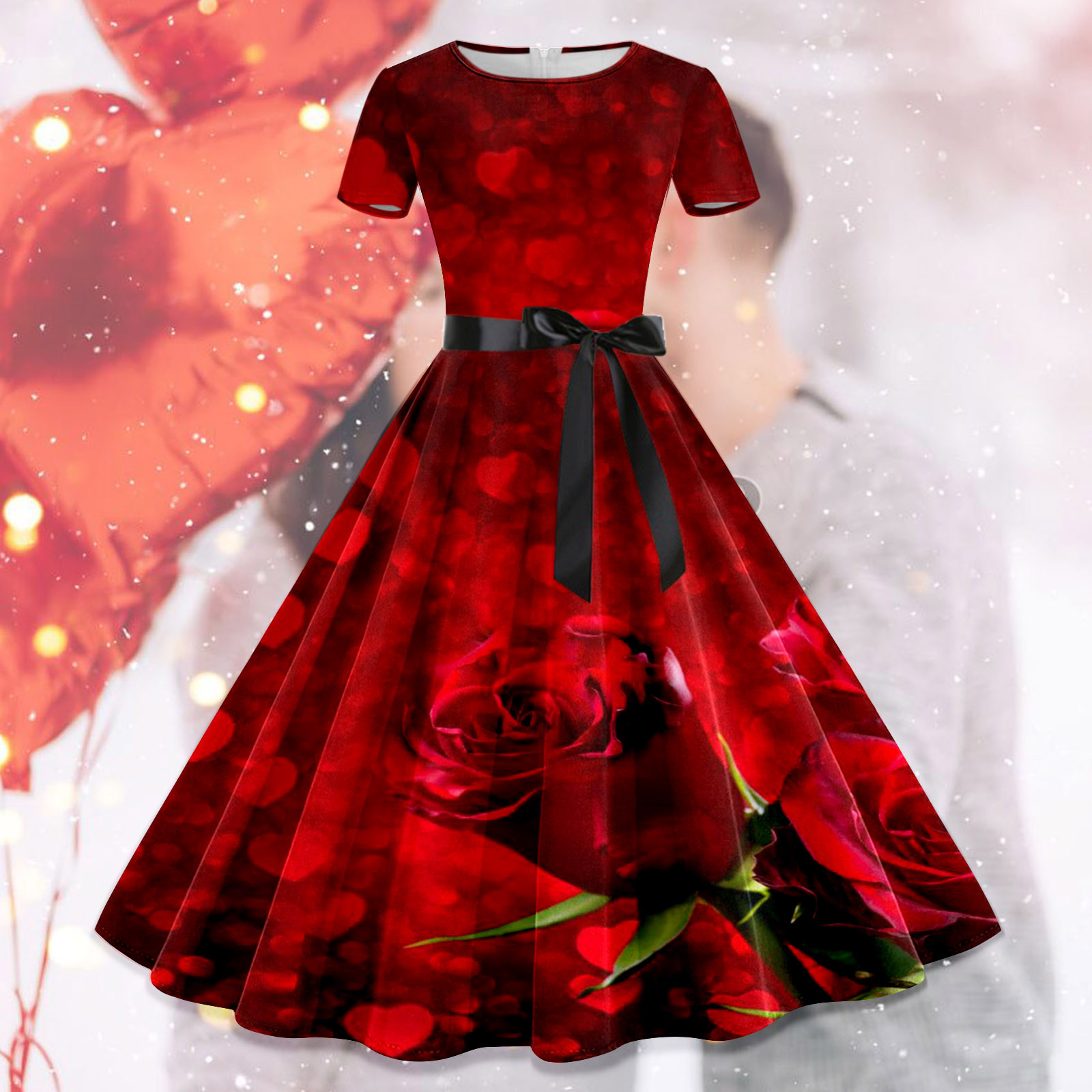 YUHAOTIN Female Petite Dresses for Women 2024 Women Valentine's Day ...