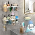 thumbnail image 5 of stusgo Adhesive Shower Shelf, 5 Pack Shower Caddy with Soap Holder and Toothbrush Holder, Drill-Free Shower Shelves, Rustproof Stainless Steel Bathroom Shower Caddy,Silver, 5 of 6