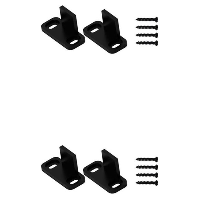 Ounissouiy Paquete de 2 guías para puerta corredera de suelo, dormitorio, sala de estar, soporte de rodillo inferior, accesorios de granero 2Conjunto
