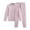 Pink, variant on Girls Pajamas Kids Soft Comfy Solid Color Raglan Sleepwear Winter Autumn Thicken Homewear Pajama Set Size 18-24 M