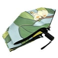thumbnail image 5 of Lemon Leaves Compact Folding Umbrella for Rain Windproof Travel Umbrella UPF 50+ Lightweight Packable Arc Size, 5 of 8